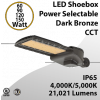 LED Shoebox Light Power Selectable 60W to 150W 21000Lm 