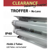 Shoplight open fixture, no lens for 2  4FT LED tubes