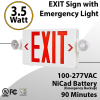 EXIT sign with Emergency Light Combo 90 minute discharge 3.5W with Battery