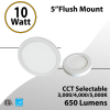 Flush Mount Light 5" 30/40/5000K 10W 650Lm