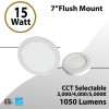 Flush Mount Light 7" 30/40/5000K 15W 1000Lm Damp Location (LED)