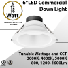LED Downlight 6 inch 8W/12W/16W 1600Lm 30K/40K/50K 0-10V Dimmable