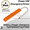 	 LED External Emergency Driver 4 Watt Field Installable UL 100-347VAC