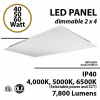 LED Panel Light 2x4 40 50 or 60W 6620 Lm Back lit 4000K 5000K 6500K