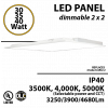 LED Panel Light 2x2 3250 3900 4680 Lm Back lit 3500K 4000K 5000K UL/DLC