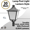 LED Post Light 30W LED Lantern Style 4064Lm 3000K 4000K 5000K Photocell