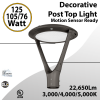 Decorative Post Top Light 125-76W 22650LM