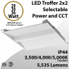 LED Troffer 2x2 Power and CCT selectable ETL DLC