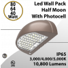 LED Wall Pack Light Half Moon 80W 64W 40W 10800Lm CCT 30K 40K 50K (LED)