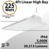 Led Warehouse Lights 4Ft Linear Fixture 225WW 30213Lm 5000K 100-277V