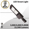 LED Street Light fixture 150/100/80W 3CCT 22500Lm (LED)