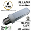 6W PL LED Bulb lamp 2300K E26 UL.Frosted.  Direct Line (Remove Ballast)