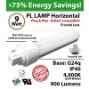 9W PL LED Lamp 900Lm 4000K Frosted Lens G24q IP40 UL Ballast compatible
