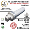 7W PL LED lamp 800Lm 4000K Frosted Ballast compatible GX23 IP40 UL.