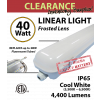 Linear Light, Vapor Tight, Waterproof, 40W with Battery Backup 4400Lm ,6000K