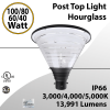 Top Post Light Hourglass 100/80/60/40W 