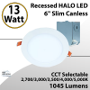 Recessed HALO LED Downlight 6" Slim Canless