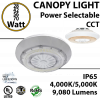 Round LED Canopy Light 4000K/5000K CCT Tunable 28W to 65W 