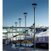 Solar Post Lamp Round 12W 1500LM With Smart Control Walk