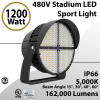 Stadium Lights Sport Lighting 480V 1200W 162000Lm 5000K IP66 UL DLC 