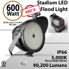 Stadium Lights 600W 90200 Lm 200-480V IP66 UL