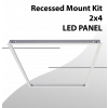 Recessed Mount Aluminum Kit for Panel 2x4