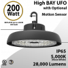 UFO Light 200W Optional Motion Sensor 28000 Lumens 5000K UL & DLC