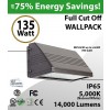 135W LED Full Cut off Wall Pack 14000 Lumens 5000K IP65 UL DLC