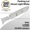 300W LED Shoebox Street Light fixture 39090Lm 5000K UL IP65 DLC White