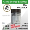 25W LED Mini Wall Pack 2700Lm 5000K IP65 W/photocell
